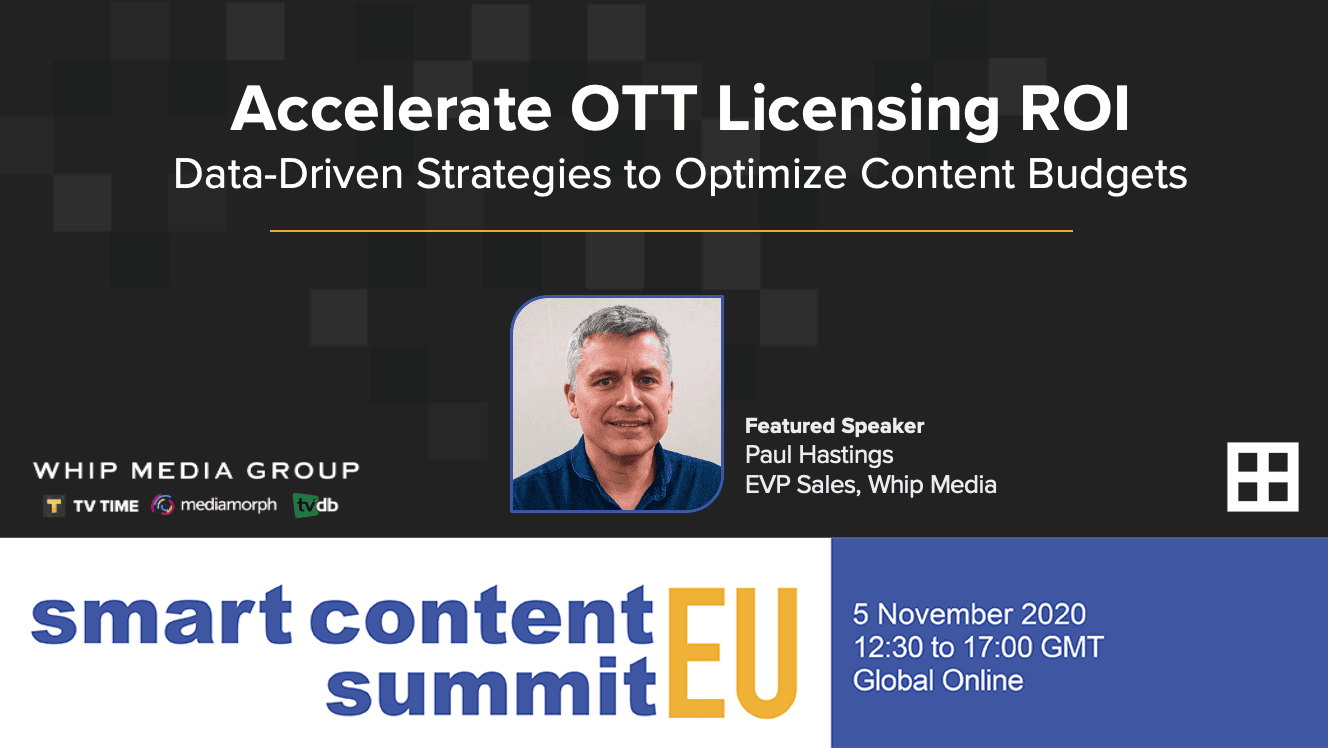OTT licensing ROI data-driven strategies for content optimization at Whip Media.
