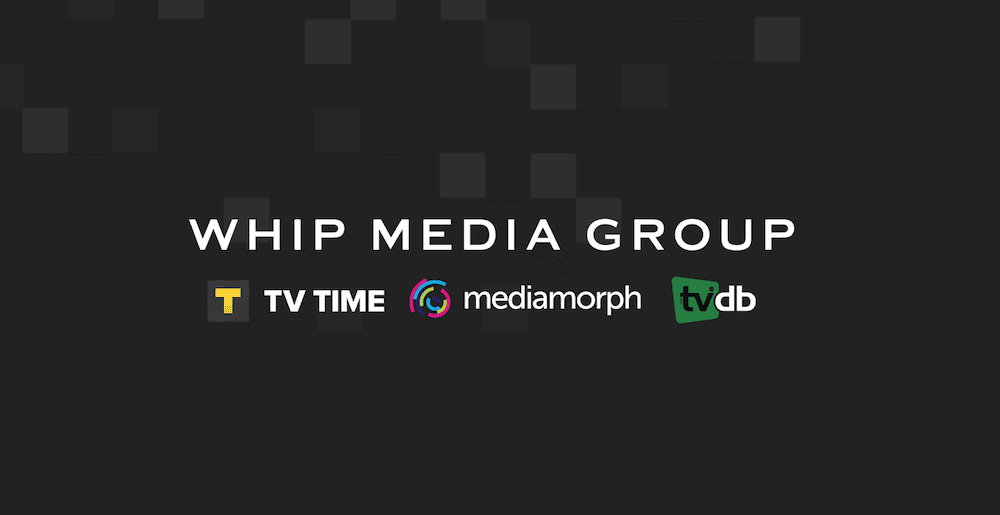 Whip media group logo, media and entertainment industry, digital streaming platforms, TV data analysis, media research, TV timeframe, media modern technology, digital content management.