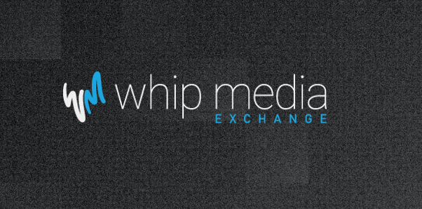 Whip media exchange logo on dark background, representing media industry data and technology solutions for entertainment professionals.