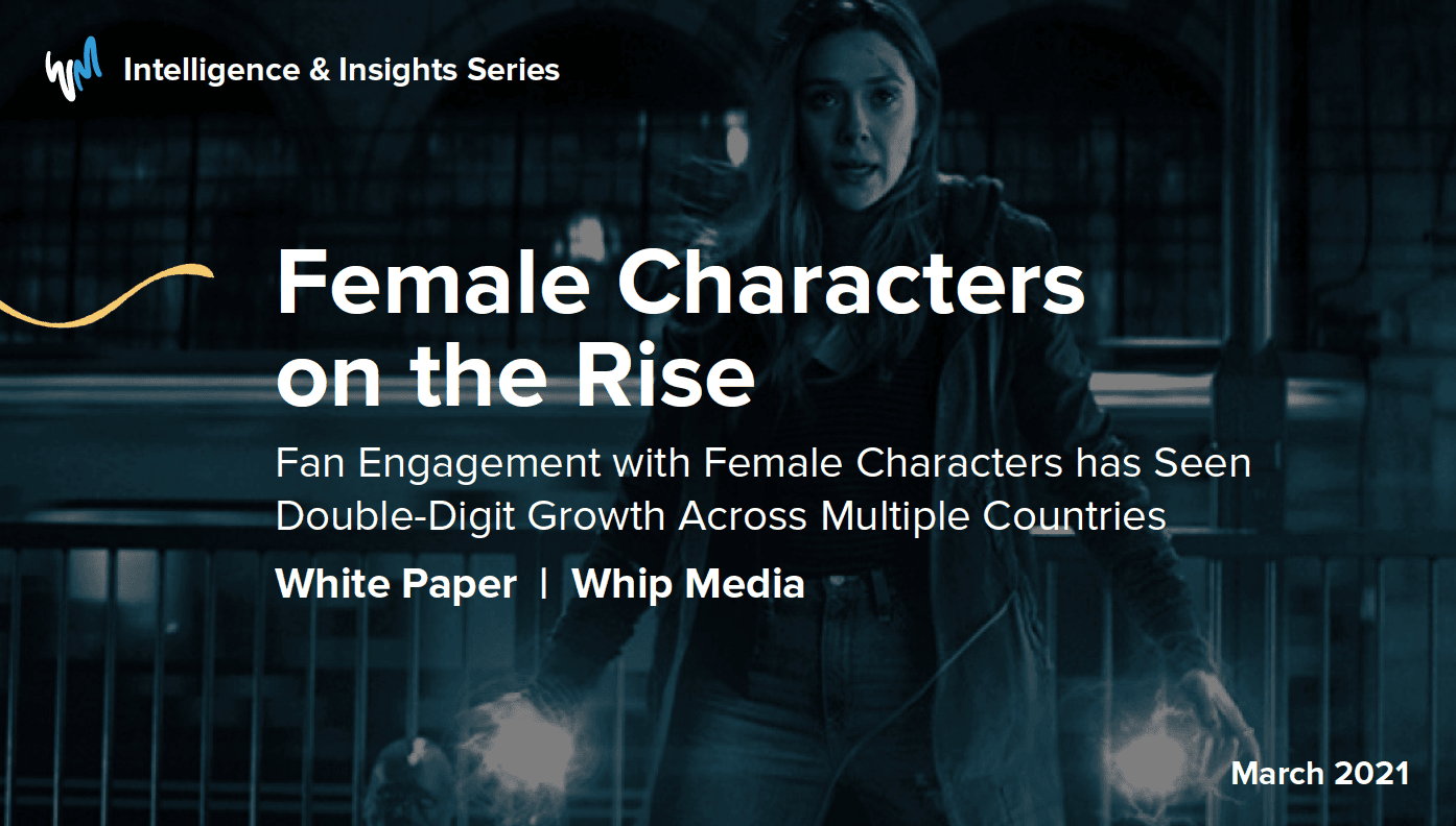 Female character in dark apparel leading a protest or demonstration, holding a lit flare, with an urban cityscape background, emphasizing female empowerment and social activism.