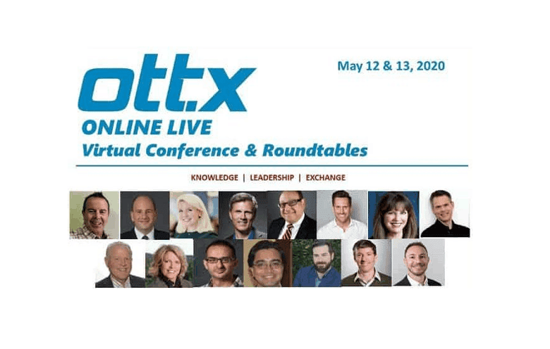 Ottx online live virtual conference and roundtables with diverse speakers, focusing on knowledge, leadership, and exchange on May 12-13, 2020.