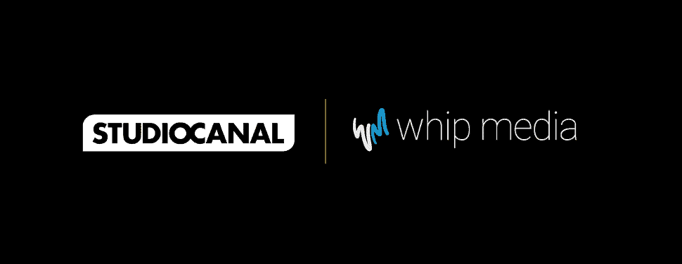 STUDIocanal and Whip Media partnership logo representing collaborations in media and entertainment industry.