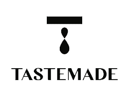 Salt and pepper shaker with the Tastemade logo, emphasizing food seasoning and culinary branding.