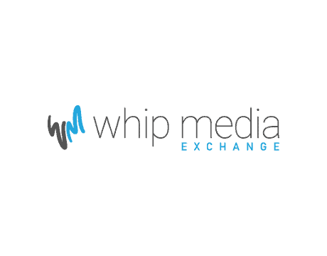 Whipmedia logo featuring a stylized "WM" with the company name and "Exchange" label for media and entertainment industry data solutions.