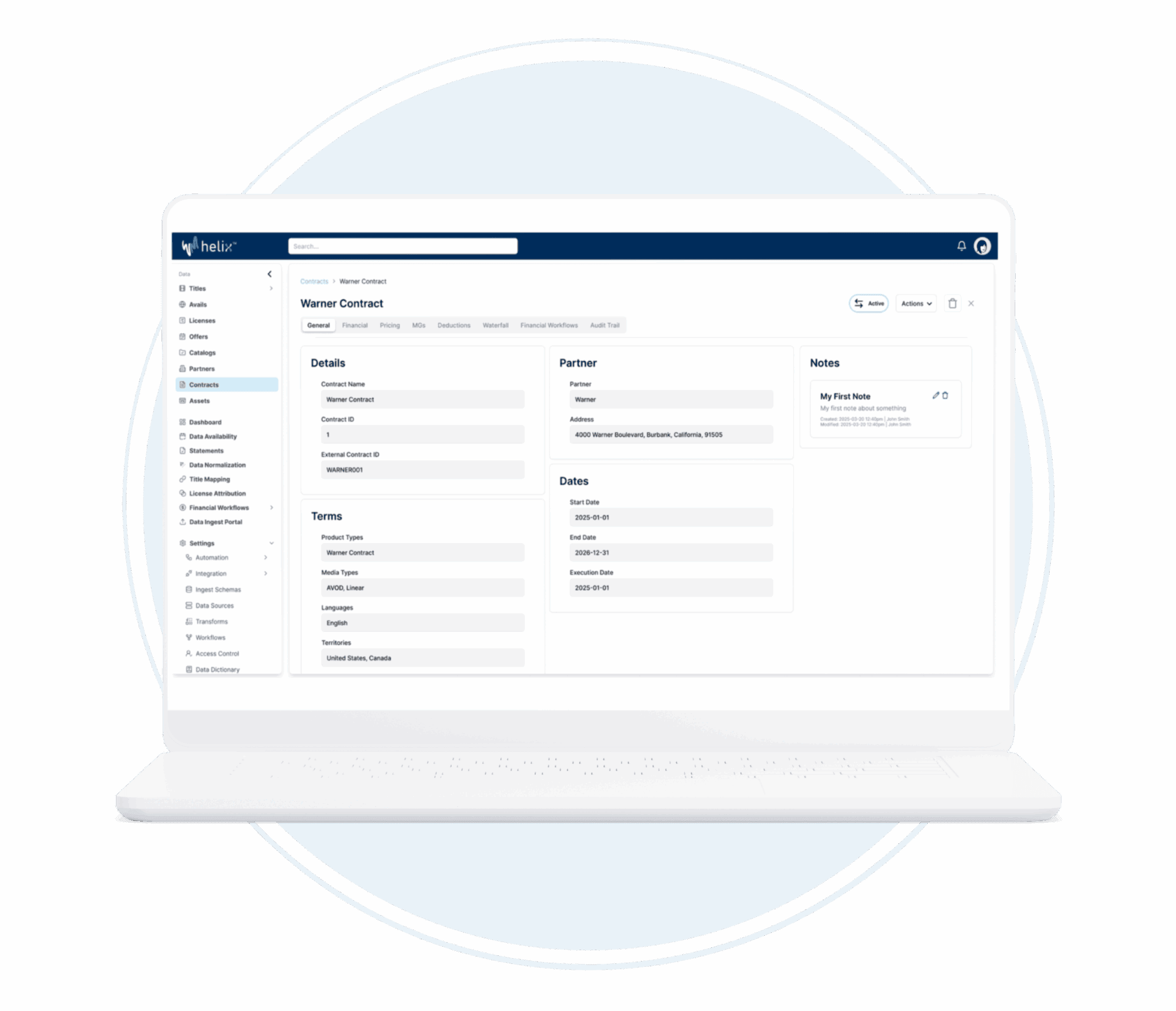 Helix | Contract Management for Media & Entertainment