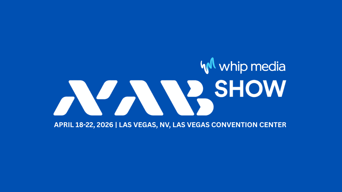 High-quality image promoting Whip Media's presence at the NATPE Show 2026 in Las Vegas, showcasing media industry networking and event details for entertainment professionals.