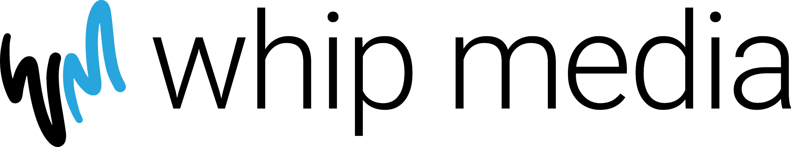 A sleek, modern digital media platform interface showcasing the Whipmedia logo on a dark background, emphasizing innovative media management solutions.